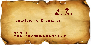 Laczlavik Klaudia névjegykártya