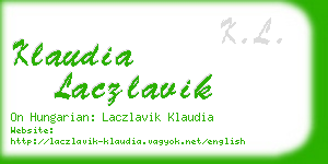 klaudia laczlavik business card